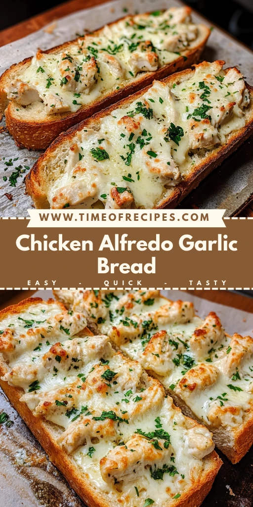 Chicken Alfredo Garlic Bread 5 Steps Ultimate Delicious