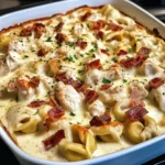 Chicken Bacon Alfredo Tortellini Bake 30 Minutes Easy Delicious