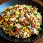 Chicken and Bacon Fried Rice 6 Ingredients Easy Delicious