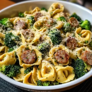 Creamy Garlic Parmesan Tortellini with Sausage and Broccoli 30 Minutes Ultimate Delicious