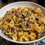 Garlic Beef Bowtie Pasta 30 Minutes Easy Delicious