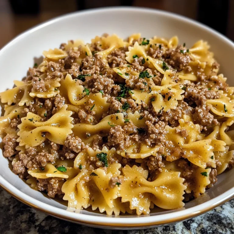 Garlic Beef Bowtie Pasta 30 Minutes Easy Delicious