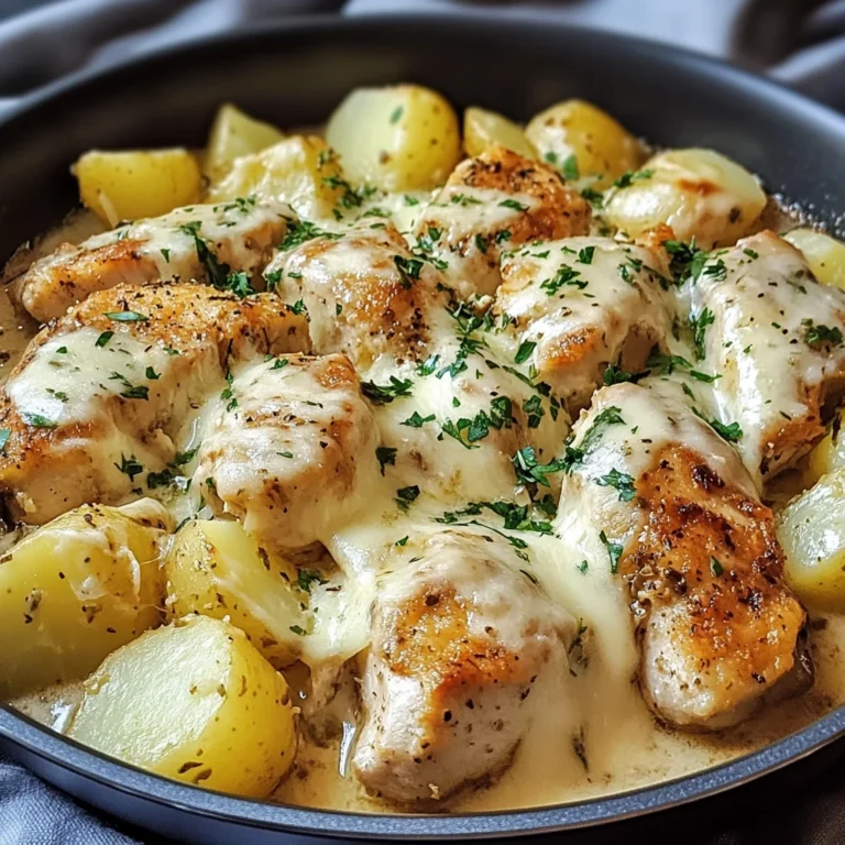 Garlic Cheesy Chicken and Potatoes 30 Minutes Amazing