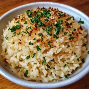 Garlic Parmesan Rice 4 Servings Easy Delicious