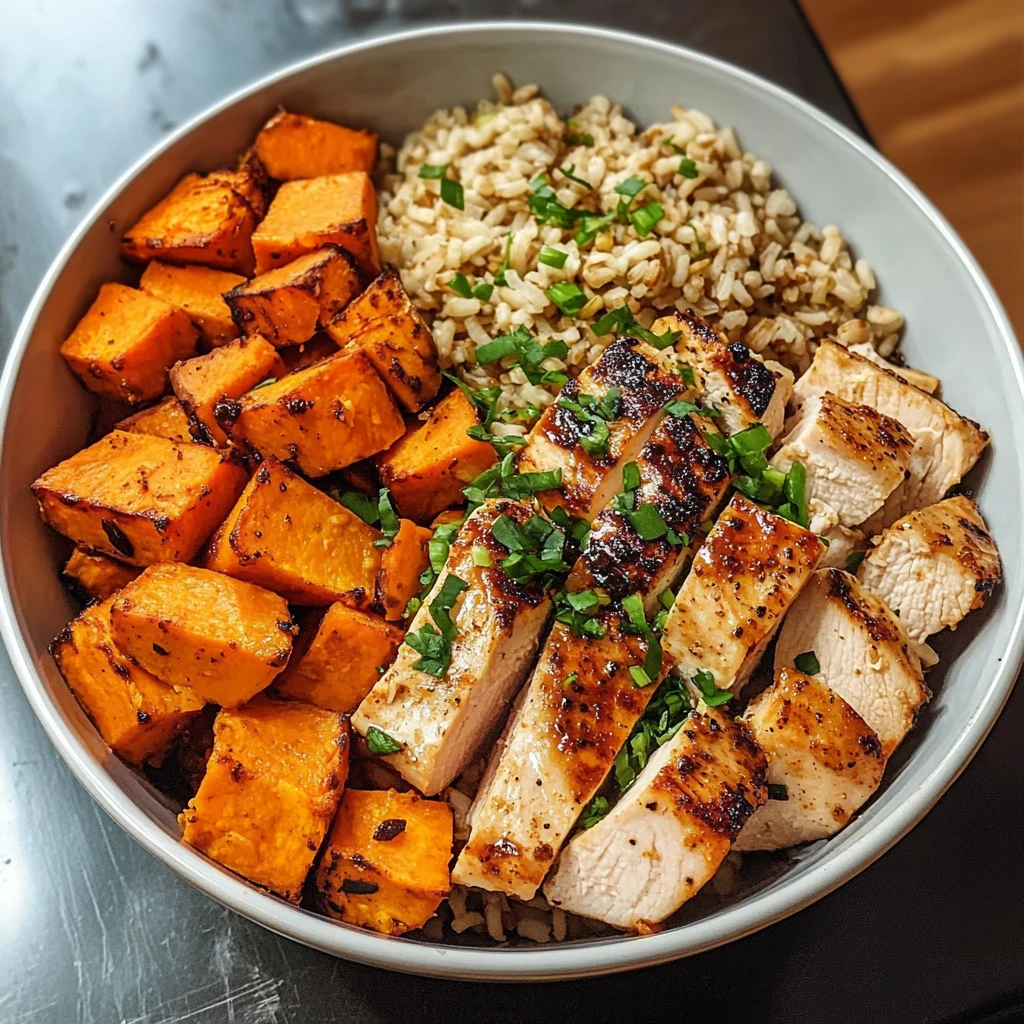 Healthy Chicken and Sweet Potato Rice Bowl 30 Minutes Easy Delicious