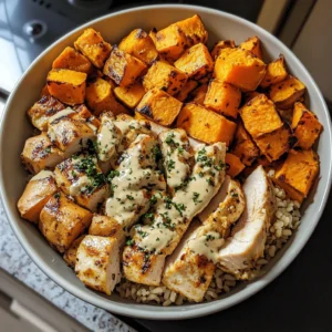 Healthy Chicken and Sweet Potato Rice Bowl 30 Minutes Easy Delicious