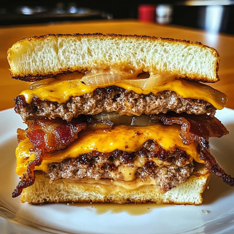 Loaded Bourbon Maple Bacon Cheeseburger Melt 4 Servings Ultimate Delicious