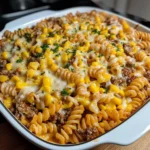 Loaded Cheddar Ranch Beef and Sweet Corn Rotini Bake 30 Minutes Ultimate Delicious