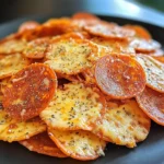 Pepperoni Cheese Crisps 4 Ingredients Easy Delicious