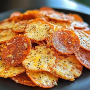 Pepperoni Cheese Crisps 4 Ingredients Easy Delicious