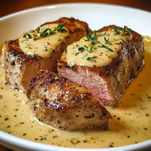 Pork Tenderloin with Dijon Mustard Cream Sauce - 5 Steps to Amazing