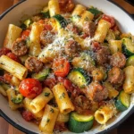 Rigatoni with Sausage, Tomatoes, and Zucchini 30 Minutes Easy Delicious