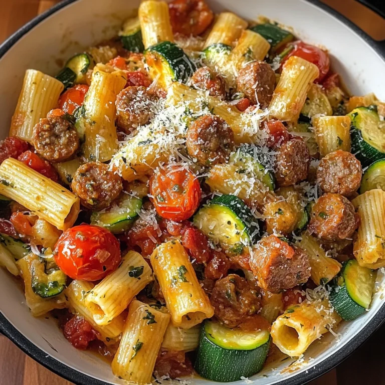 Rigatoni with Sausage, Tomatoes, and Zucchini 30 Minutes Easy Delicious
