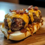 Sizzling Bourbon BBQ Bacon Cheeseburger Meatballs - 30 Minutes - Easy - Delicious