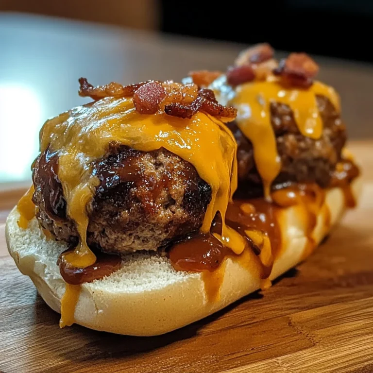 Sizzling Bourbon BBQ Bacon Cheeseburger Meatballs - 30 Minutes - Easy - Delicious